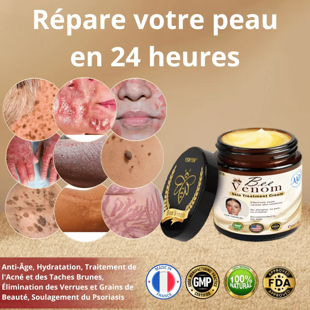 Crème au Venin d'Abeille | Répare votre peau en 72 heures