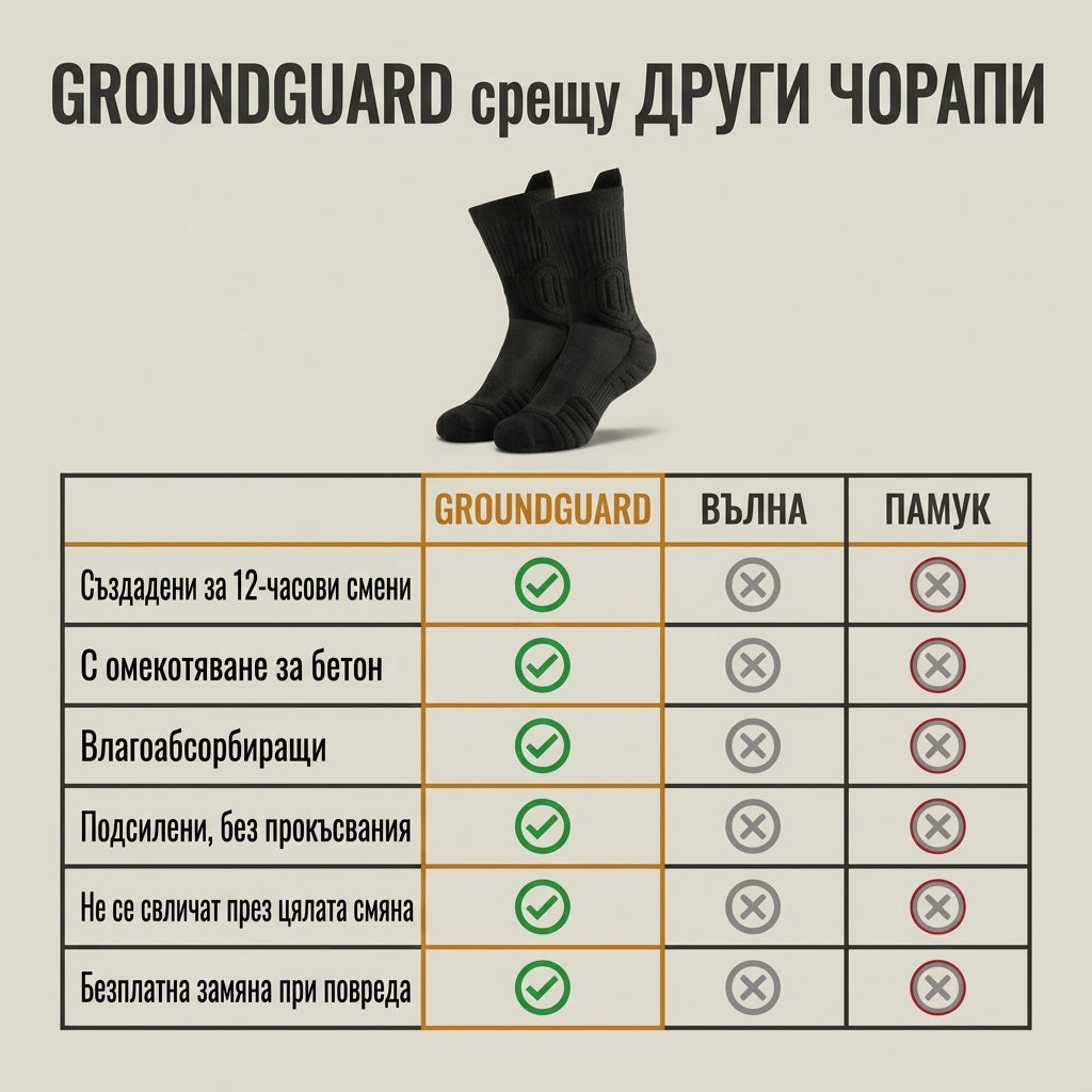 GroundGuard™ работни чорапи